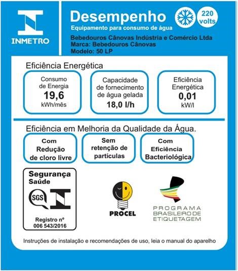 Foto do produto Bebedouro Industrial CANOVAS – LP-50-RESIST - Com Pedal de Acionamento