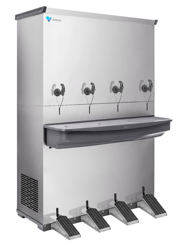 Foto do produto Bebedouro Industrial CÂNOVAS – LP-200-RESIST - Com Pedal de Acionamento